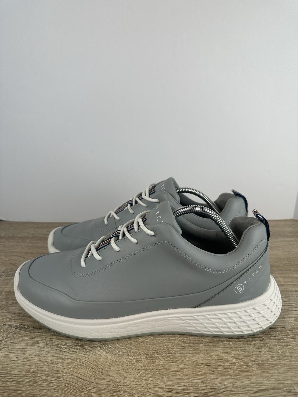 STITCH SL Pace Fadeaway Golf Shoes Gray Leather Spikeless Men’s Size 10.5